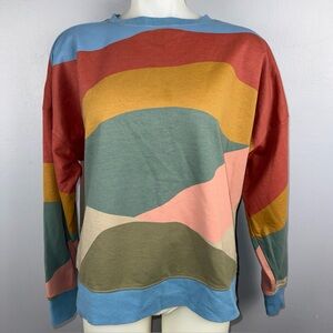 Ascend To And Fro Eco-friendly Printed Sweatshirt Women’s M  Multicolor